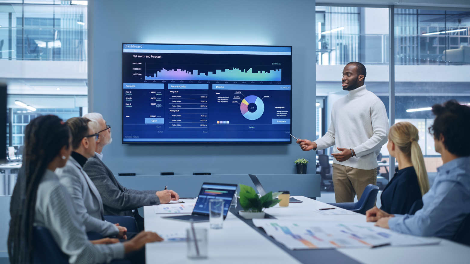 people sitting at desk looking at monitor